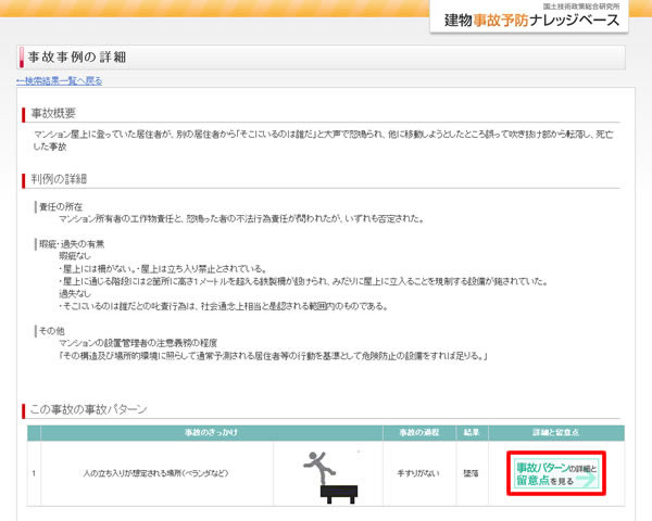 ある用途の建物で起こった事故をチェックする3