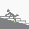 斜面と交差する階段